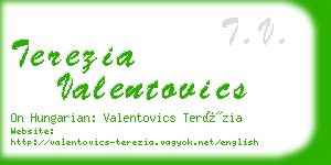 terezia valentovics business card